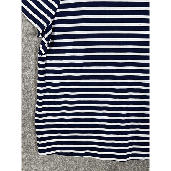Lane Bryant Striped WINE NOT Tunic Top Womens Size 18/20 Blue White Short Sleeve - Picture 11 of 14